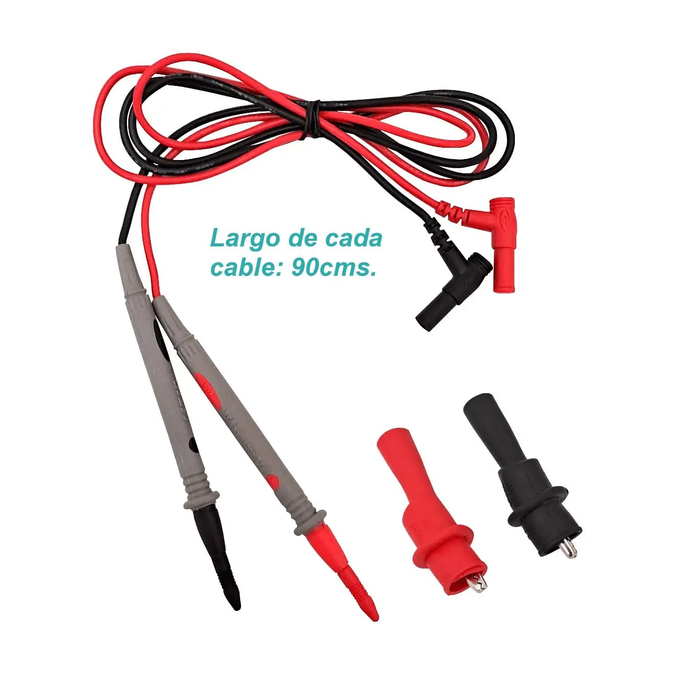 1000V 20A Repuesto Par Cables 90cm p/instrumento Multitester 0,9mt