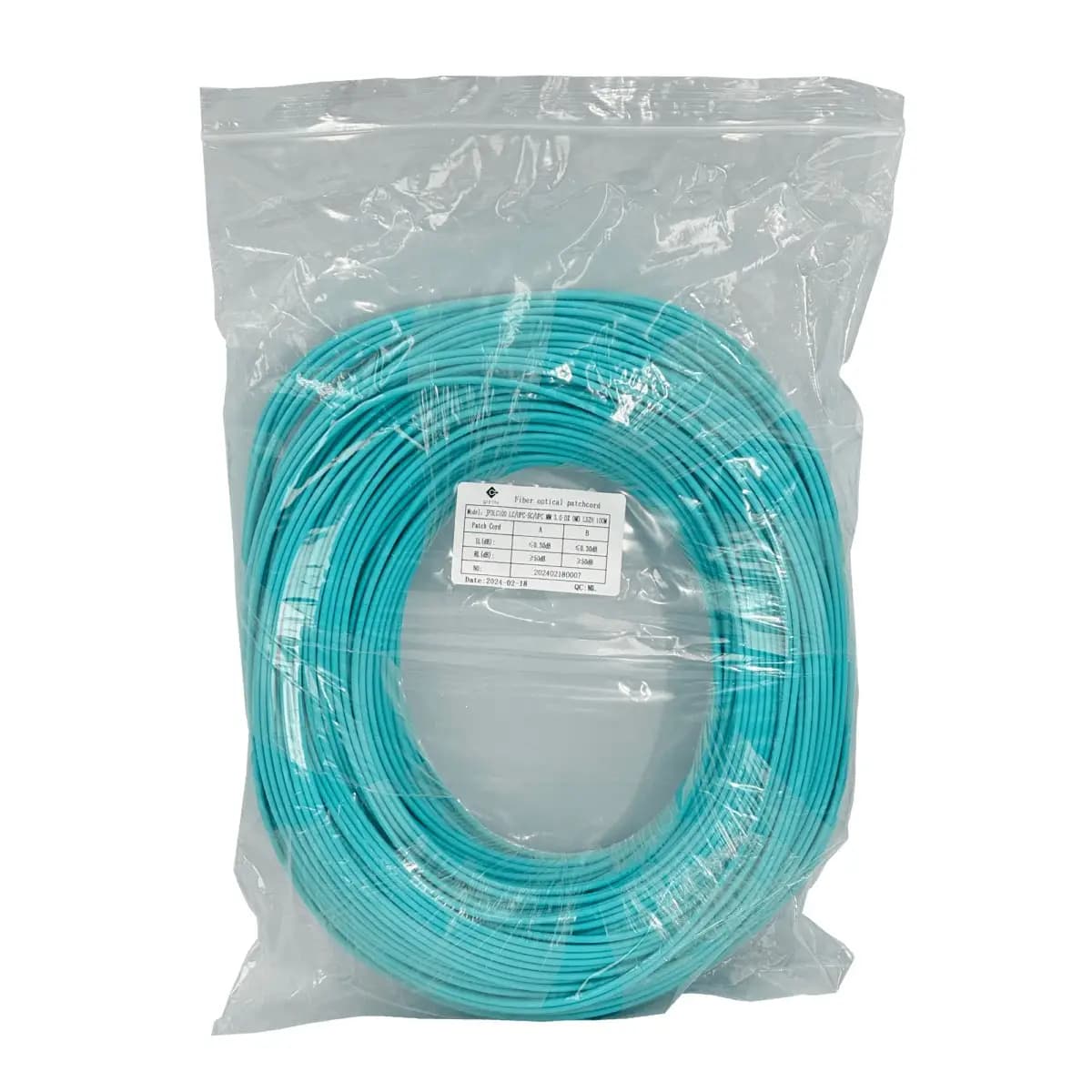 100mt LC-SC OM3 MultiModo MM Duplex Jumper Fibra 50/125um 3.0mm LSZH